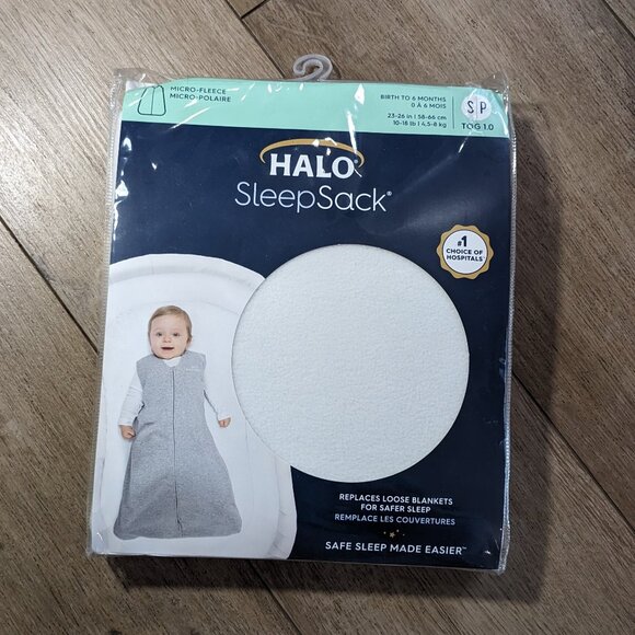 HALO Sleepsack Micro Fleece Wearable Baby Blanket, TOG 1.0 Cream Small 0-6 m New - Picture 1 of 7